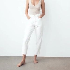 Zara Mom Jean - White - 34 / 2 - 100% cotton